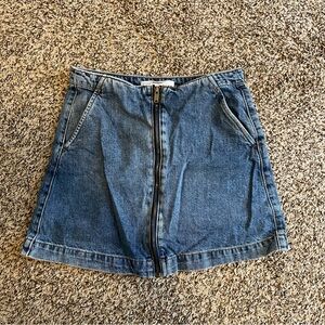 Zara Mini denim zip-up skirt size XS